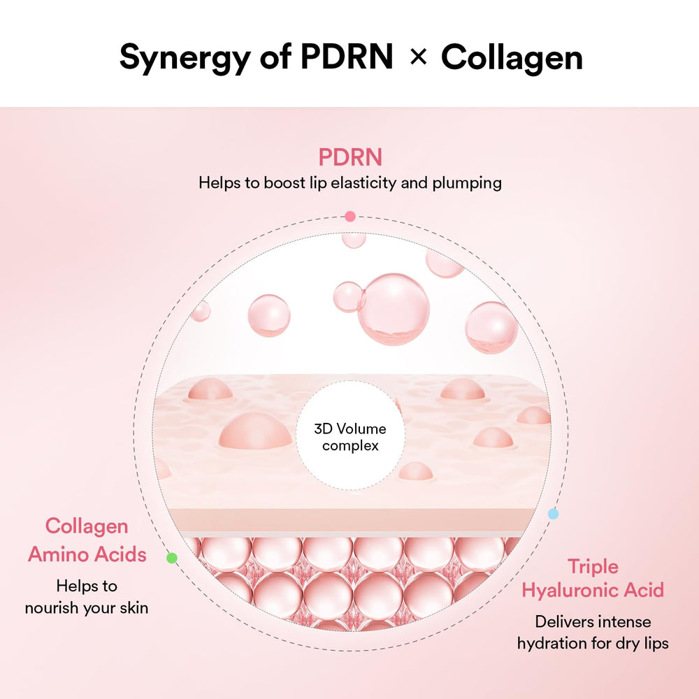 Abib PDRN Collagen Lip Mask applying on lips for overnight hydration.