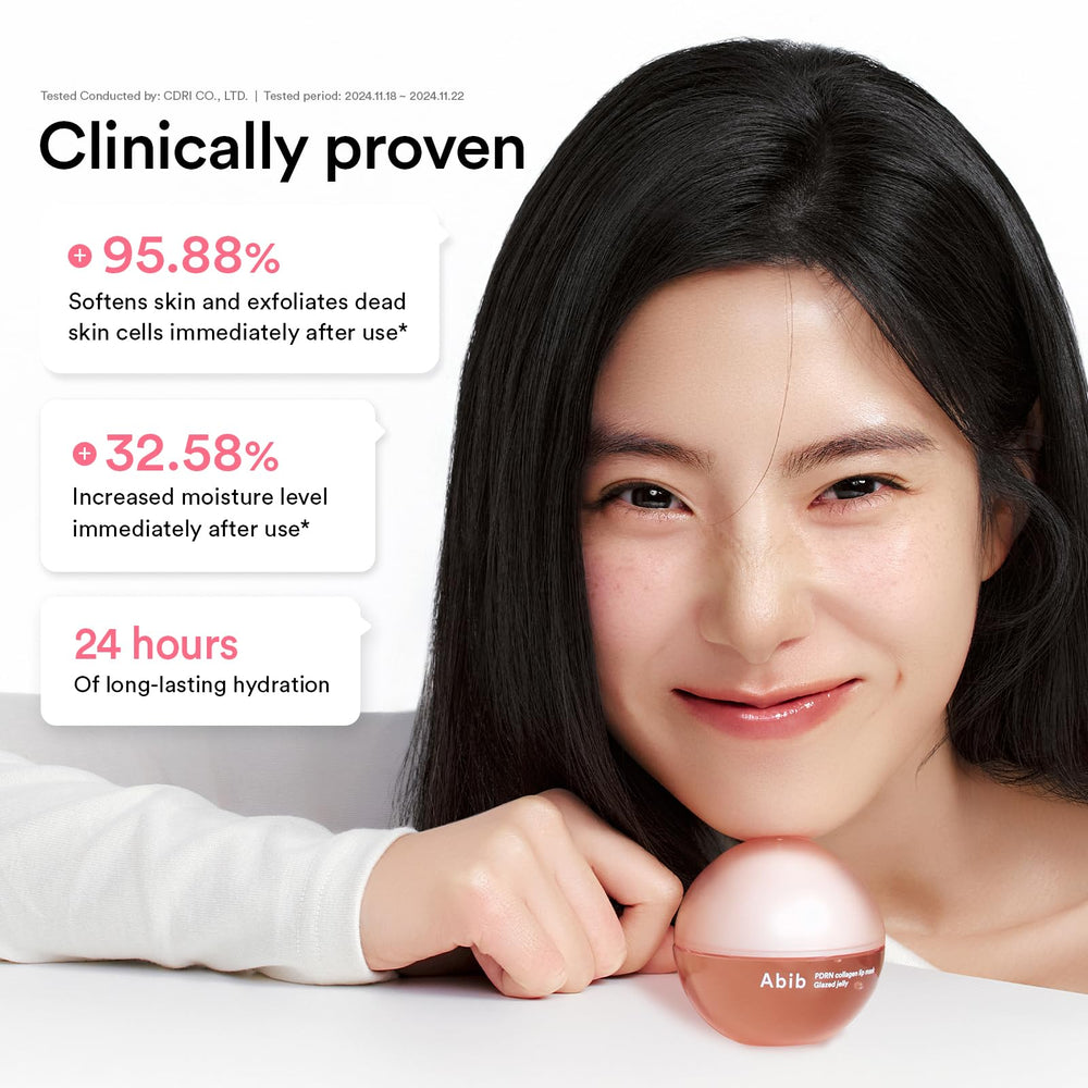 Abib PDRN Collagen Lip Mask hydration shield graphic illustrating moisture lock.