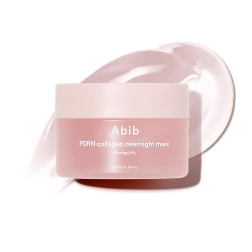 Abib PDRN Collagen Overnight Mask jar closeup highlighting rich jelly texture for overnight hydration.