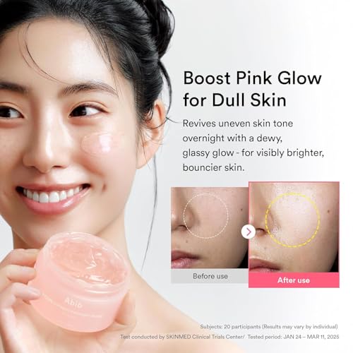Abib PDRN Collagen Overnight Mask applied during night routine for glow.