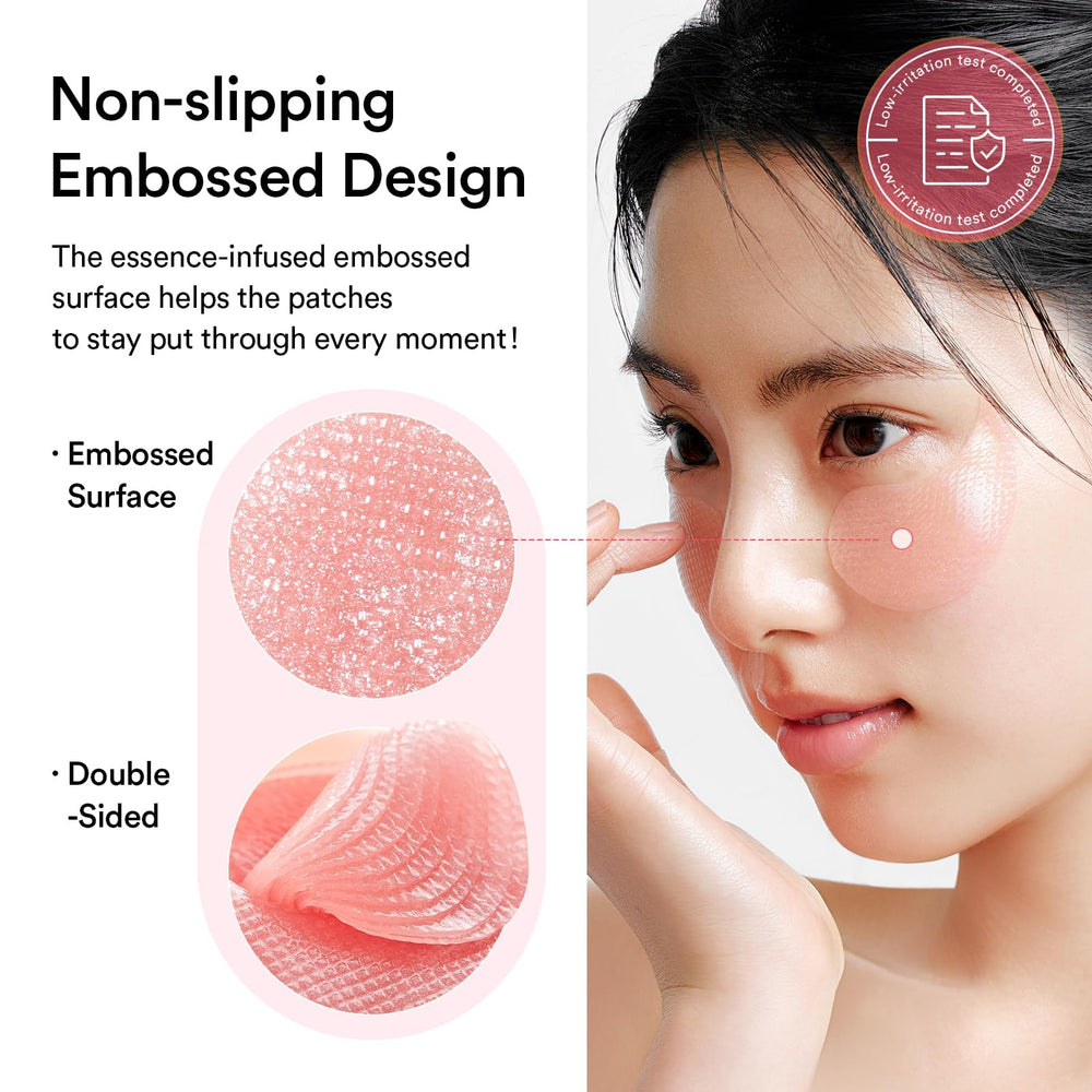 Abib PDRN retinal eye patch neck application signals extended hydration beyond eyes.