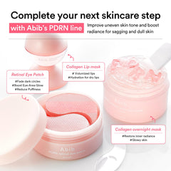Abib Pink Me Up collagen lip mask delivers hydration for smooth lips.