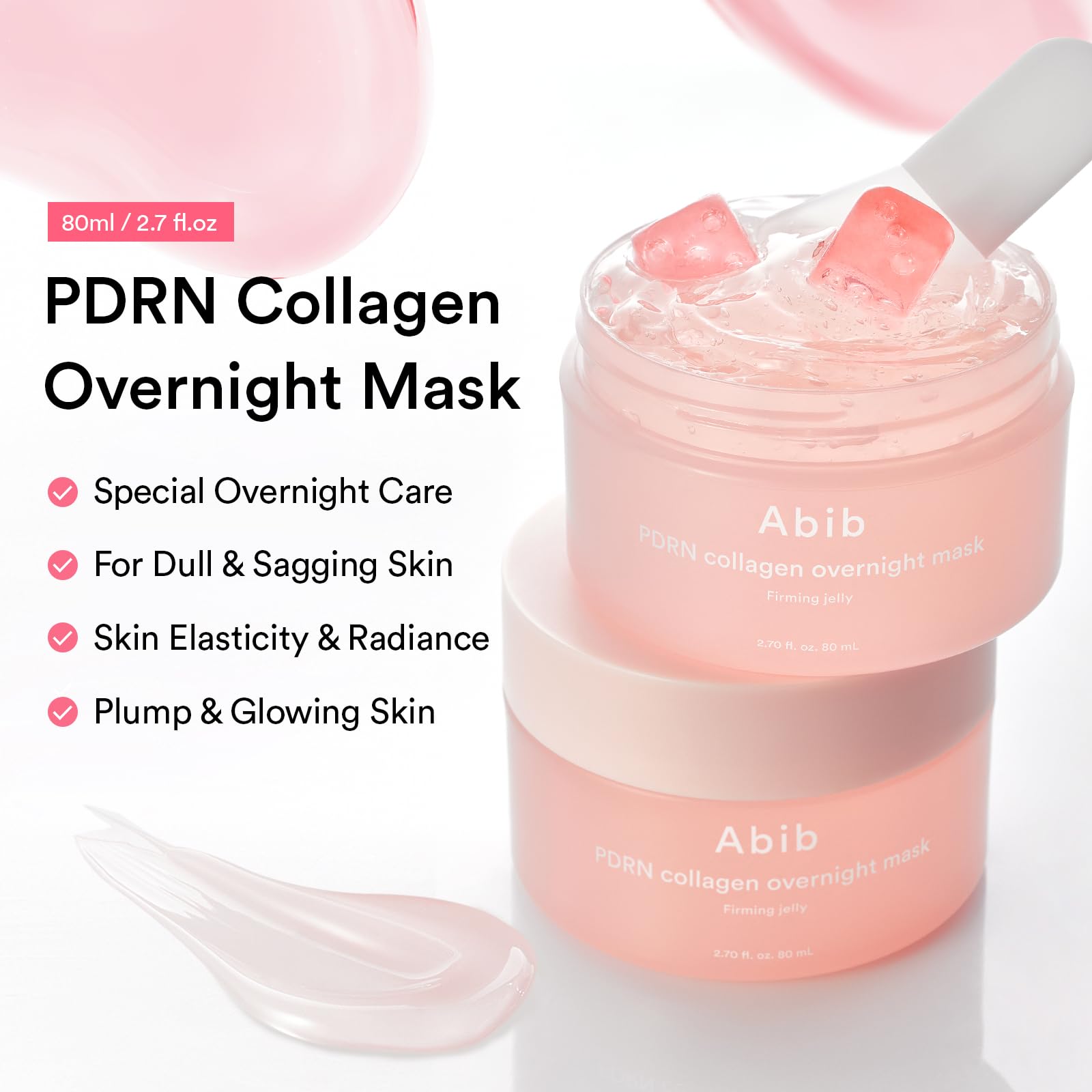 Abib Pink Me Up vegan PDRN ingredients illustration suggesting nourishing skin.