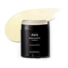 Abib Quick Sunstick Protection Bar packaging, portable SPF50+ sun care for daily use