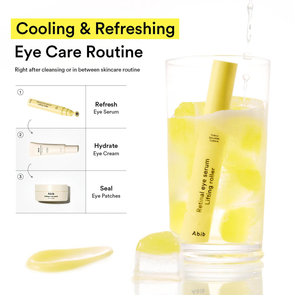 Abib retinal eye serum travel size in pouch for on-the-go skincare