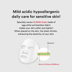 Abib sheet mask on face delivering gentle hydration during routine
