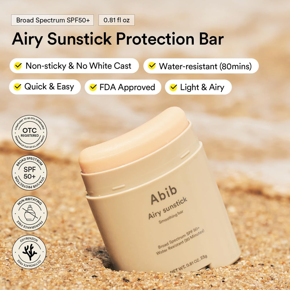 Envase compacto de Abib Sunstick Duo para viaje