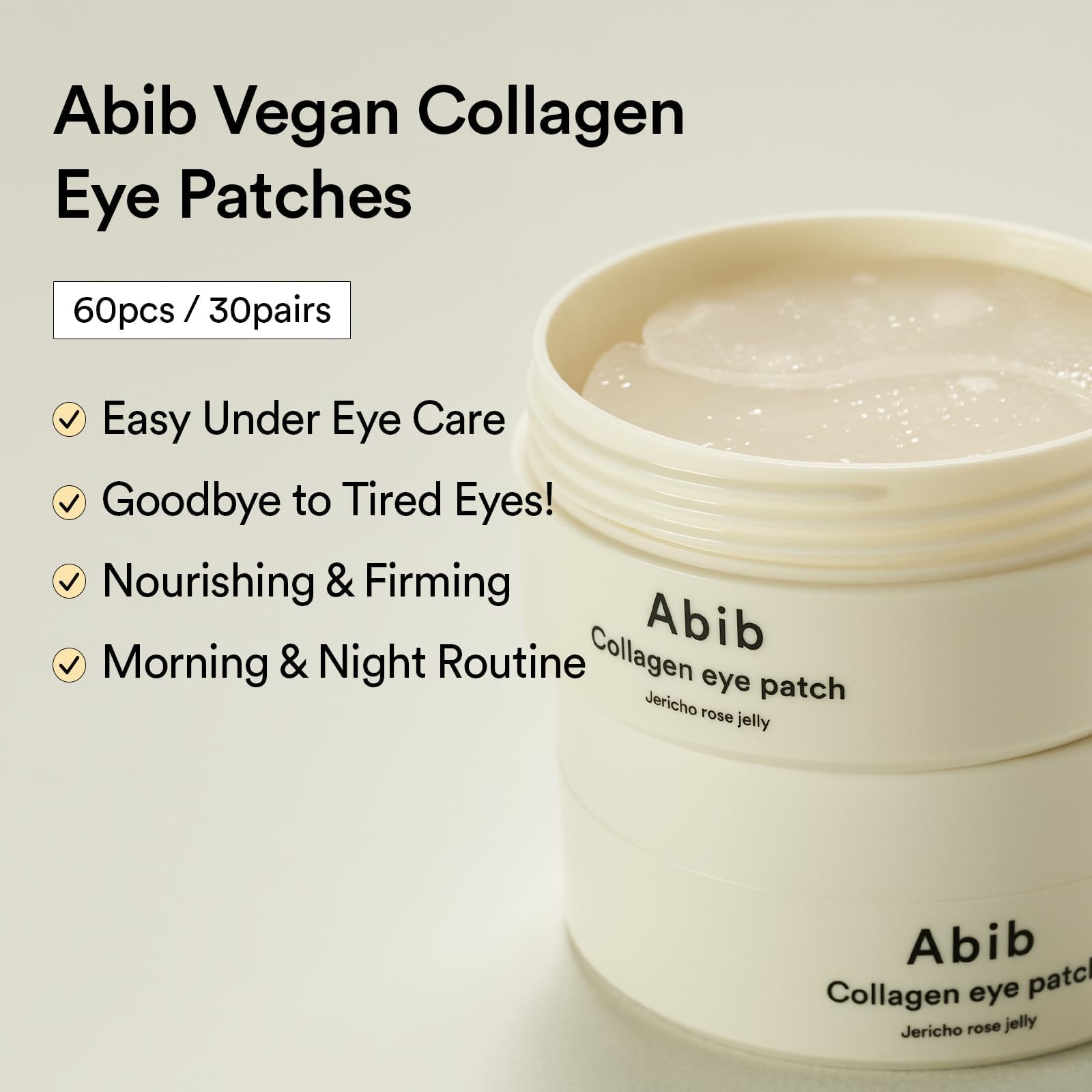 Abib Under-eye patches on eye area deliver cooling hydration and smoother contours.