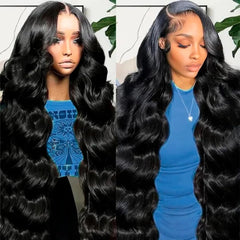 Ablyea 13x6 body wave wig front view with natural-looking hairline for a seamless blend
