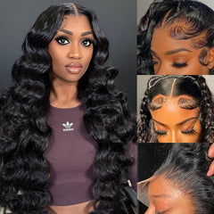Ablyea 13x6 wig side part showing versatility and styling options