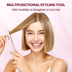 ABNER Mini Flat Iron with 3D ceramic plates for even heat.
