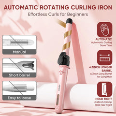 ABNER dual-voltage curling iron ideal for international travel