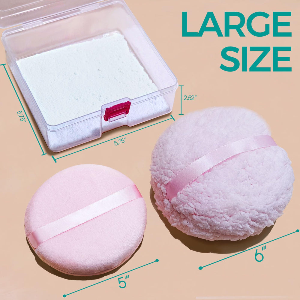 ABOLINE 5-inch powder puff with velour exterior for precise dusting