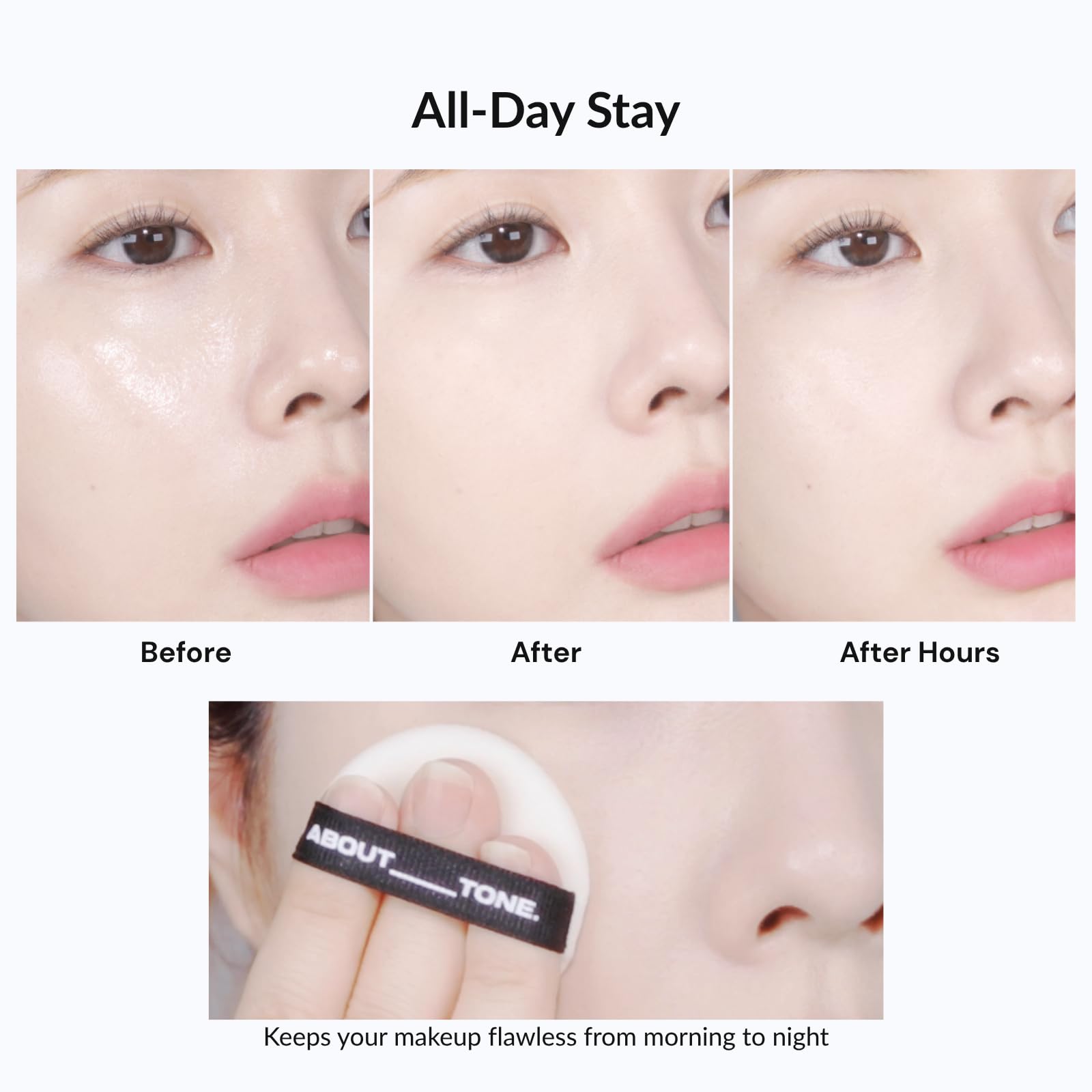 ABOUT TONE Blur Powder Pact closeup texture porcelain skin blur pores effectively