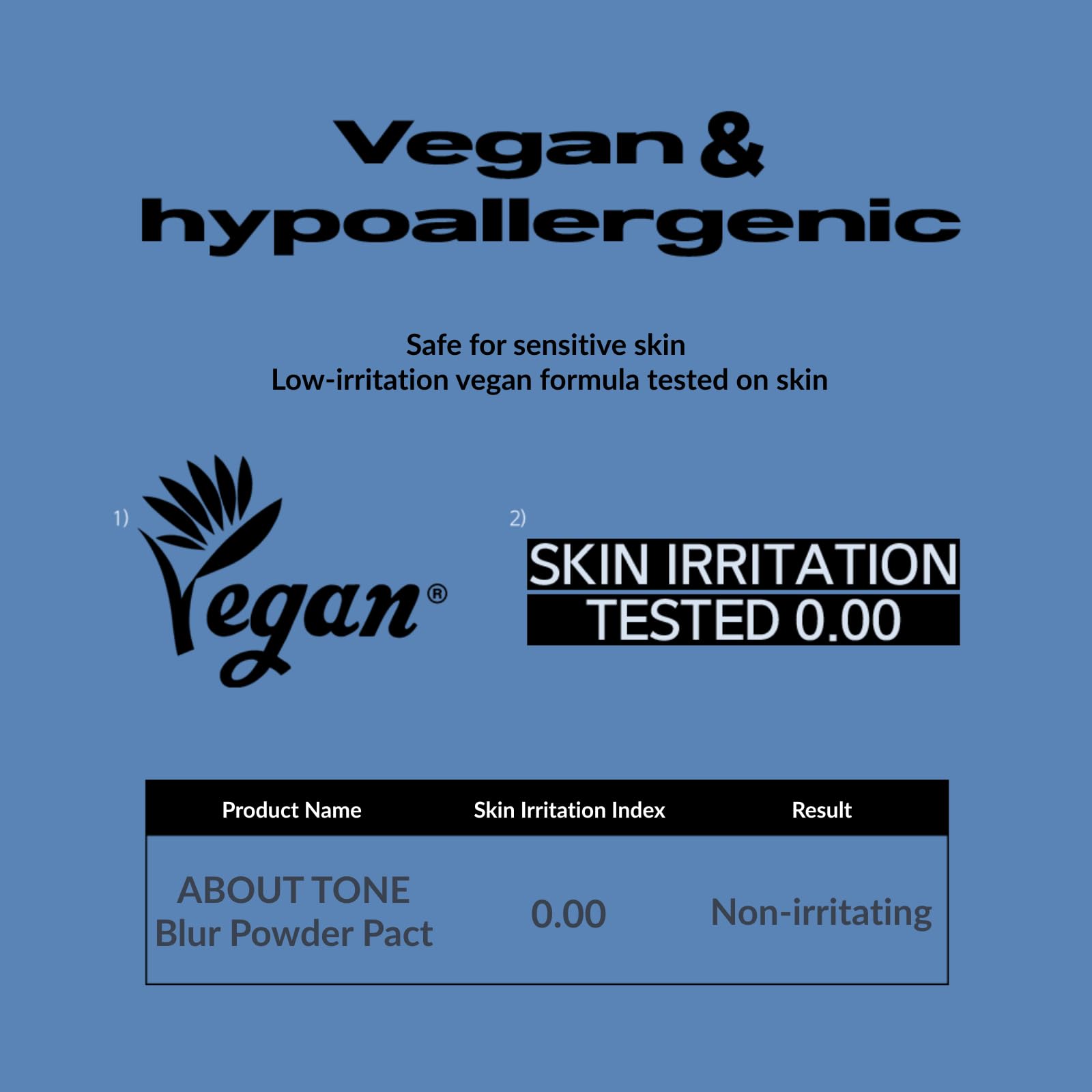 ABOUT TONE Blur Powder Pact vegan ingredients emphasize clean makeup choices