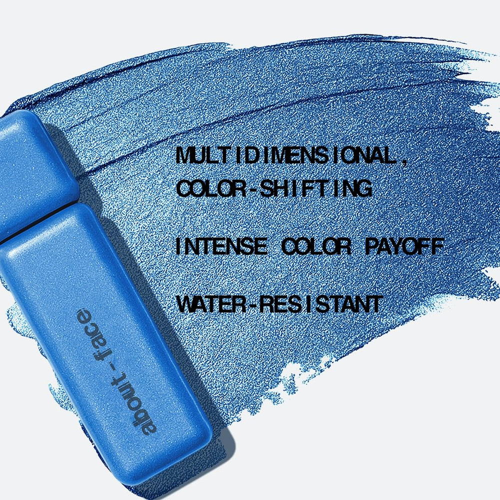 aboutface fractal glitter eye paint 12-hour wear test demonstrates crease-proof endurance