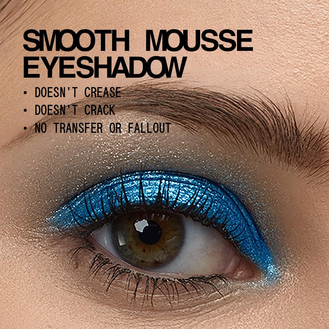 aboutface fractal glitter eye paint mousse texture application demonstrates easy layering finish