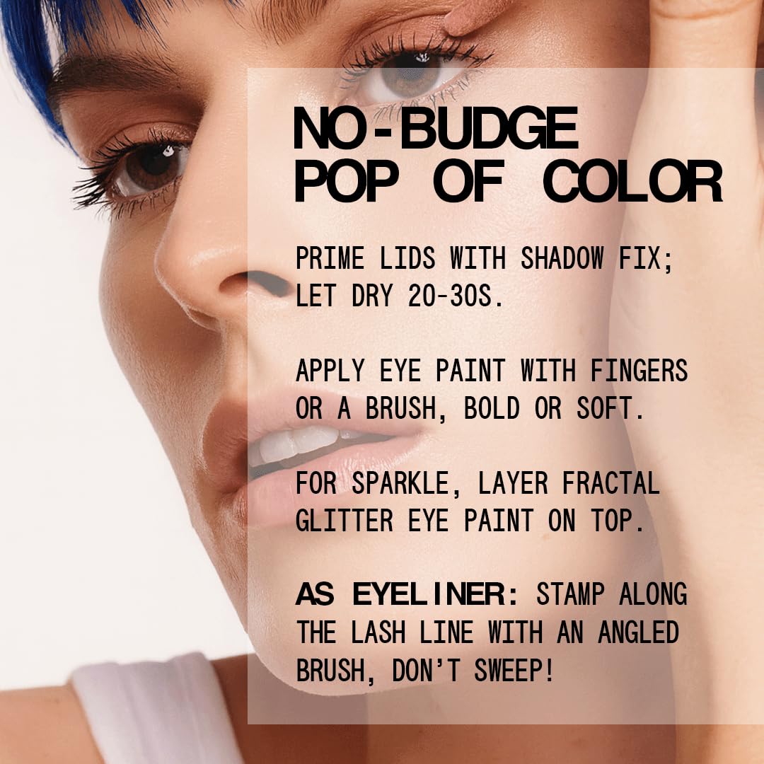 About Face Matte Fluid Eye Paint chocolate brown blend texture on eyelid
