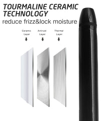 abp curling iron ceramic coating demonstrates even heat for snag-free styling