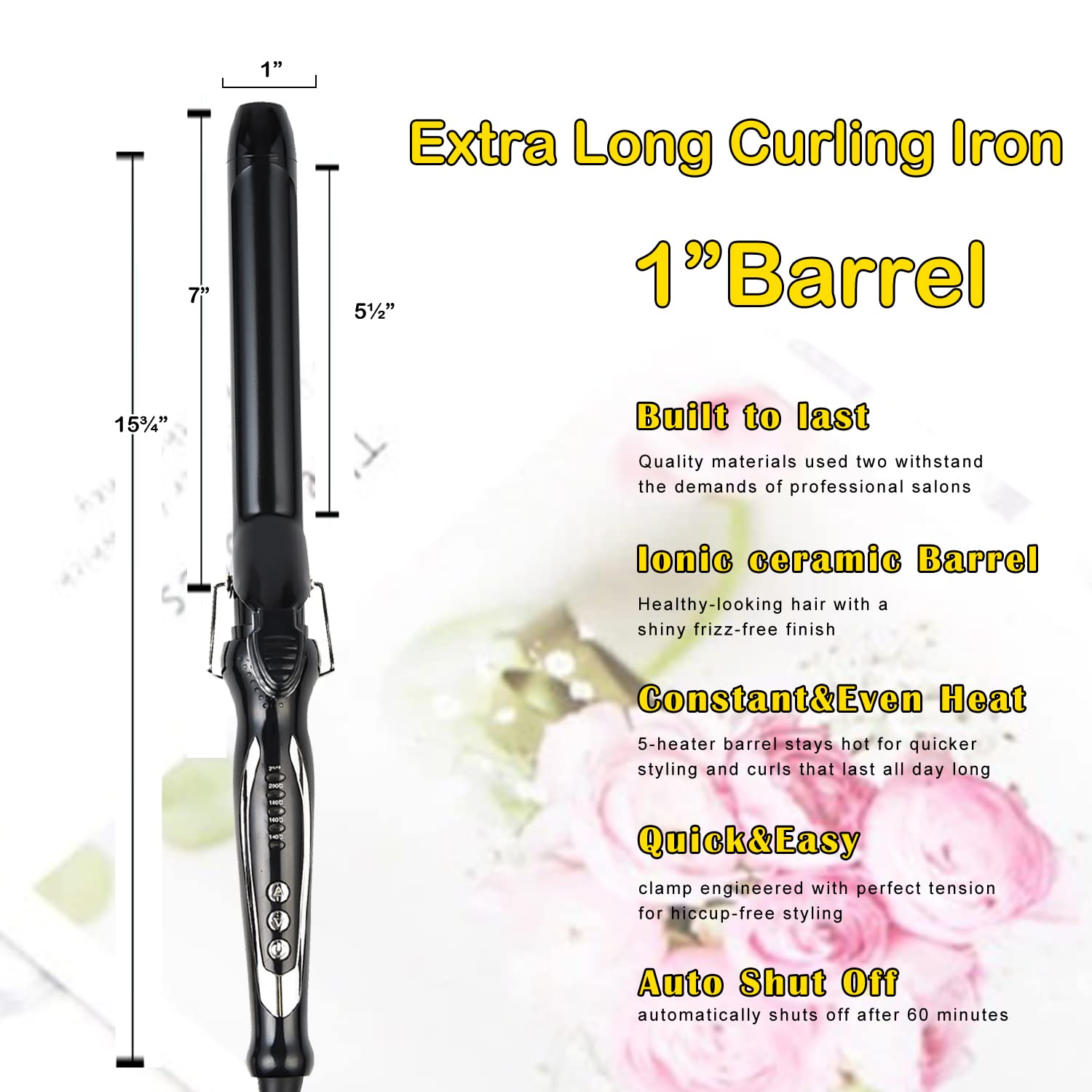 abp long hair styling with 1 inch barrel creates defined waves