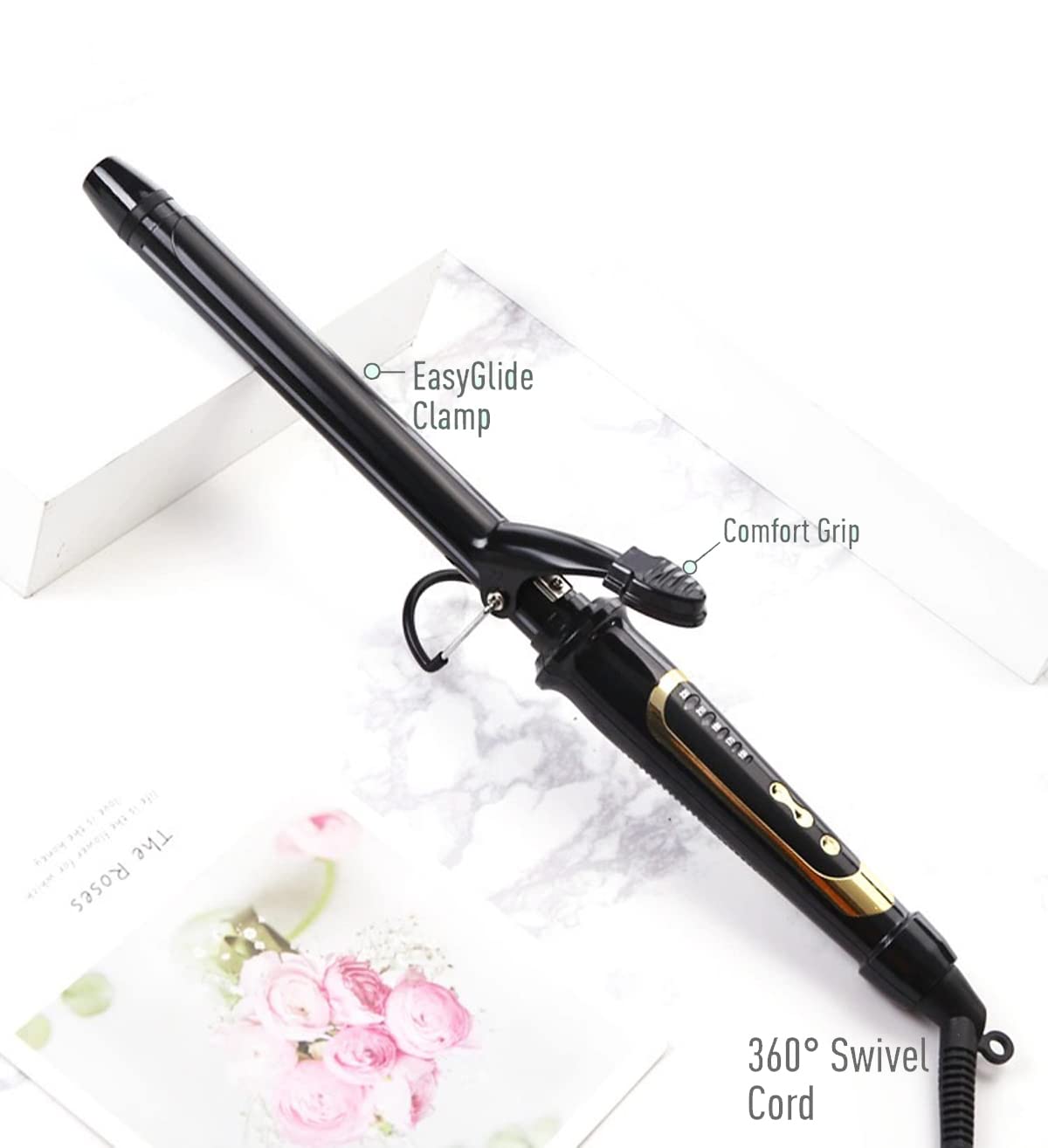 abp curling iron temperature control reaches 450f for versatile looks