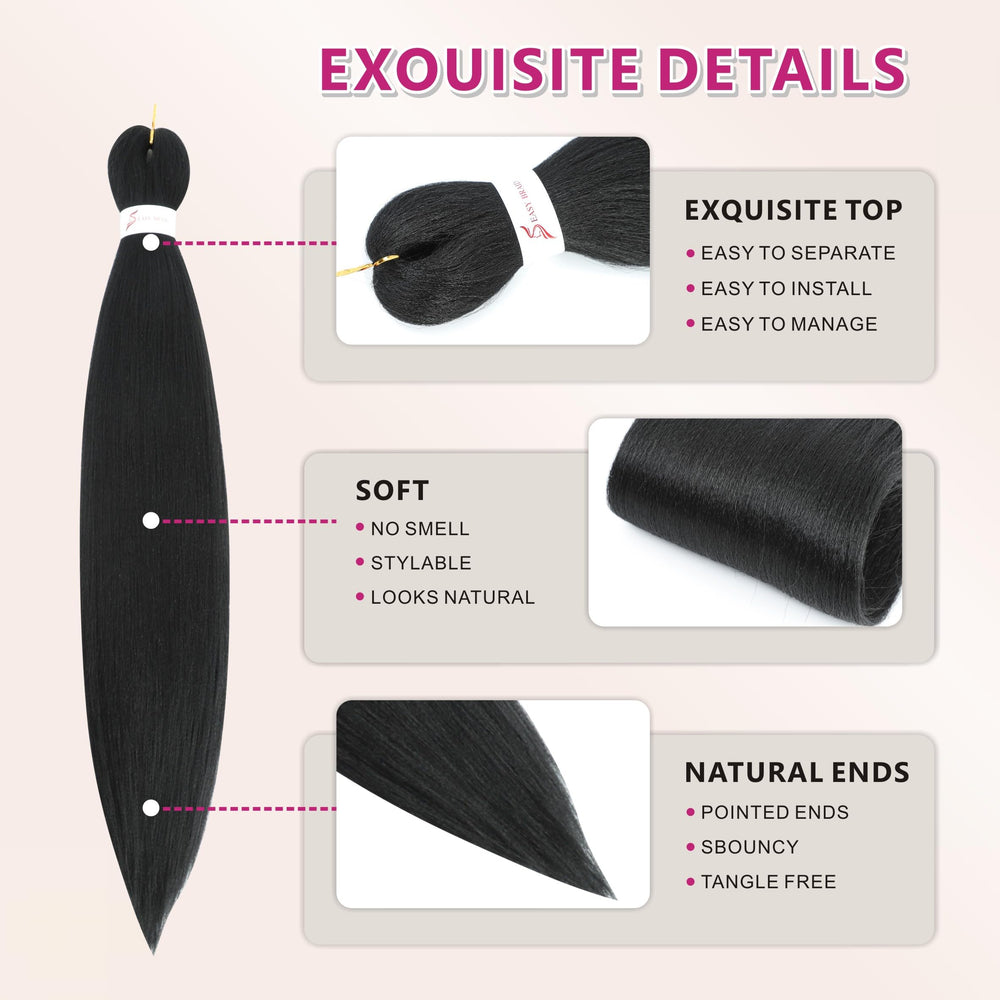 Abrastin color 1B shade for versatile professional-looking braids
