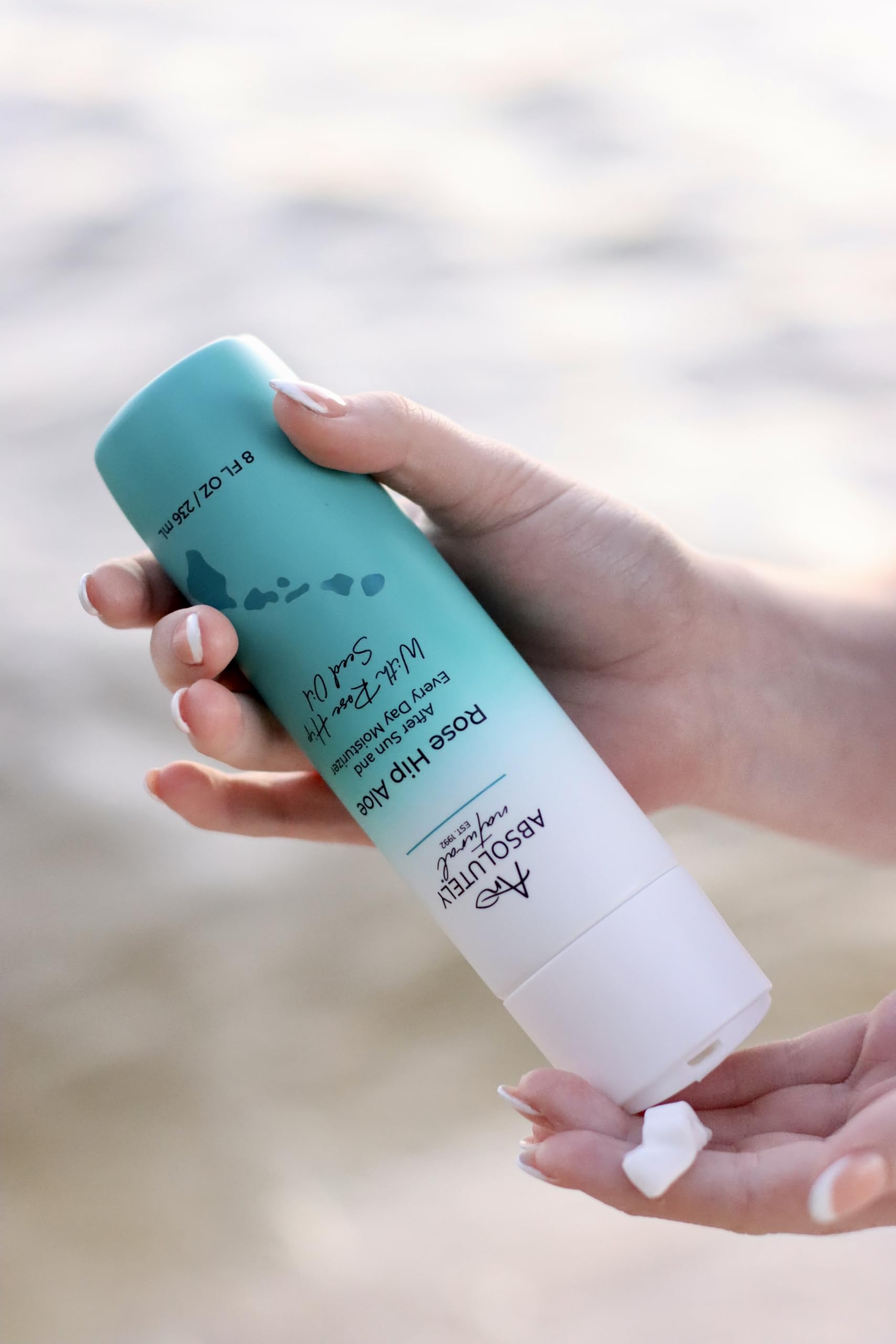 Absolutely Natural sun-kissed glow illustrates lasting radiance after sun exposure