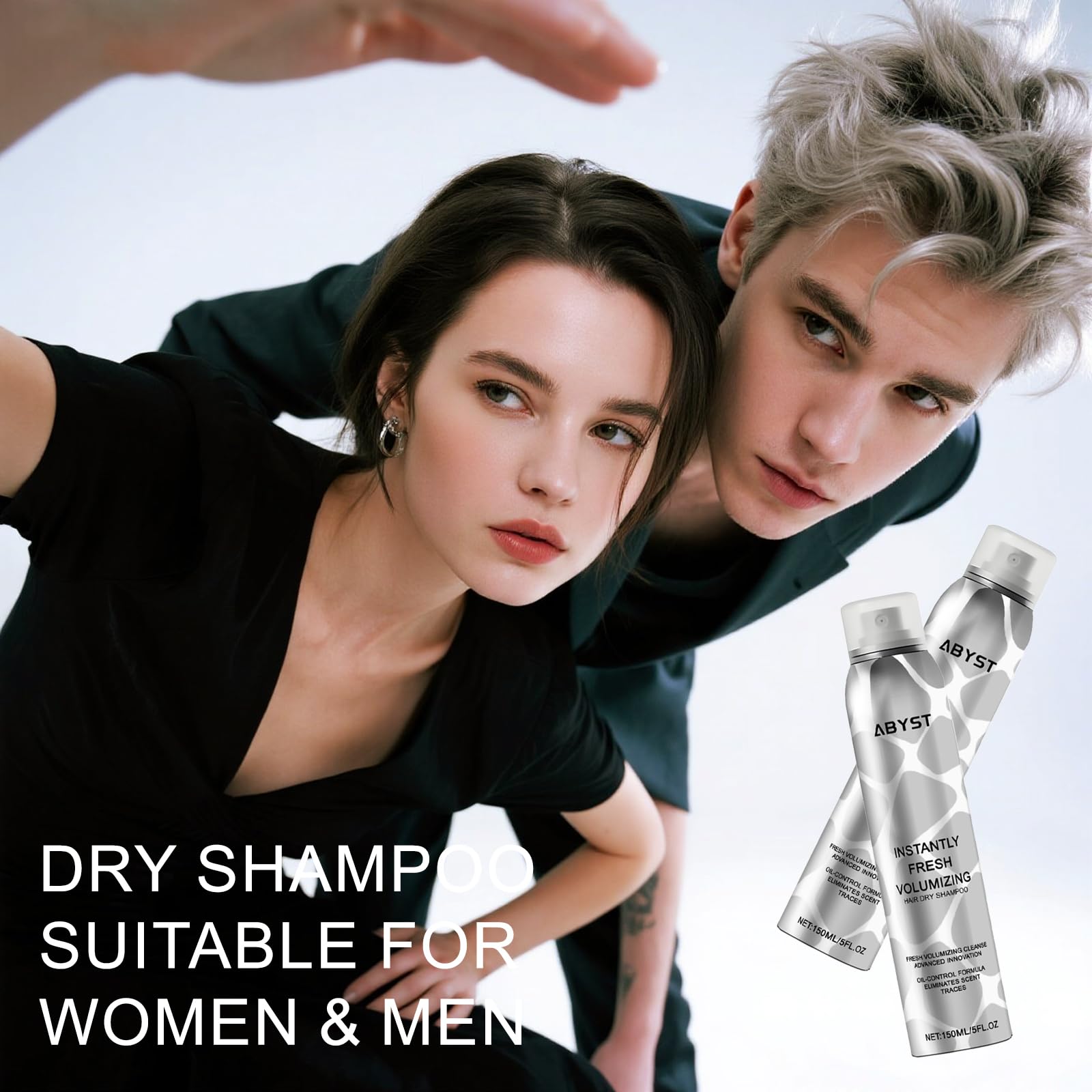 ABYST Dry Shampoo Spray provides quick, easy application for busy mornings.