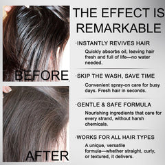 ABYST Dry Shampoo Spray shows no chalky residue for a natural look across hair colors.