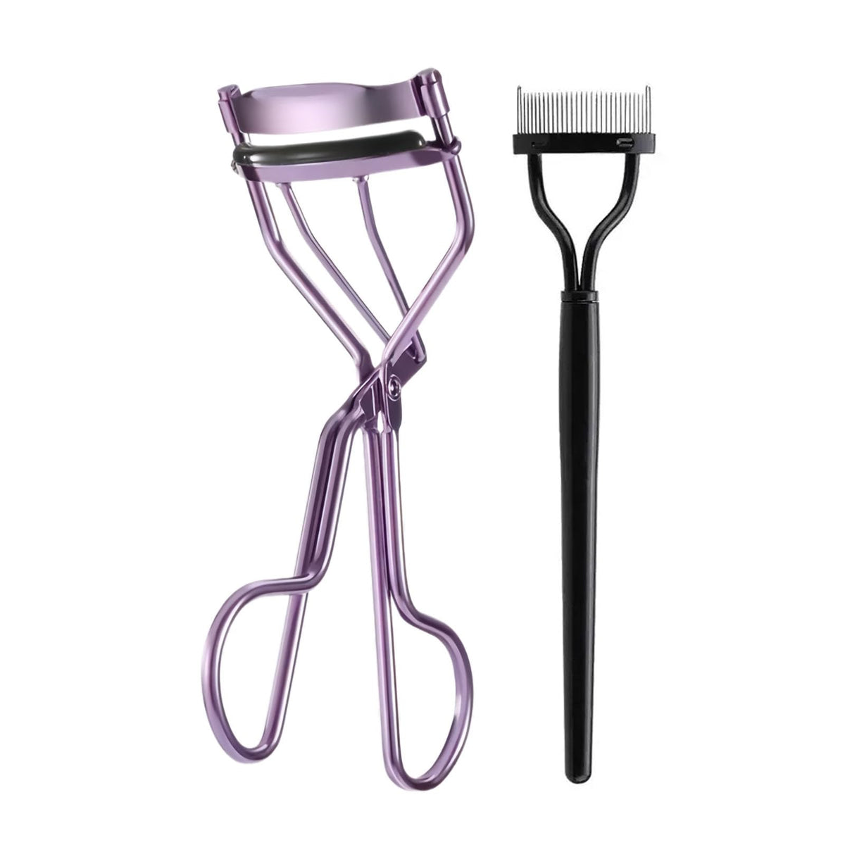 Acavado professional eyelash curler purple closed view for travel-friendly lift