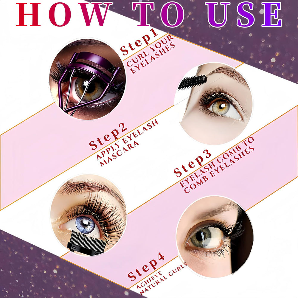 Acavado eyelash curler purple ergonomic handle for easy squeeze