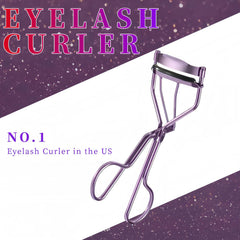 Acavado curler purple closeup showing soft silicone pad for gentle lift