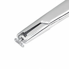 AccGin dermal-anchor holder use shows safe placement during dermal procedures.