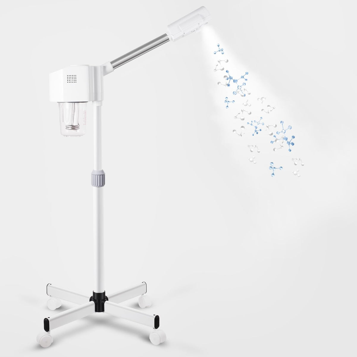 AceFox professional facial steamer setup on vanity for at-home spa use