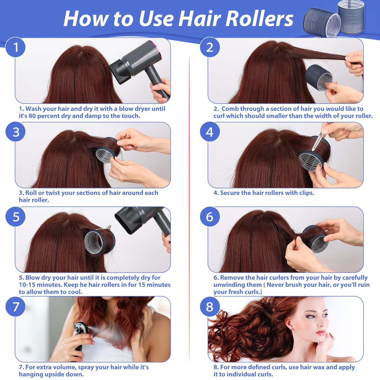 Acejoz hair styling step illustrates simple, at-home curl routine.