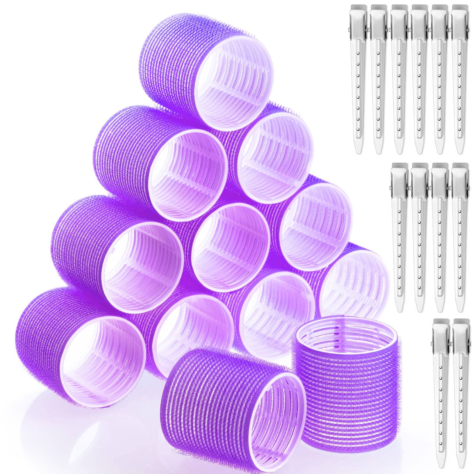 Acejoz jumbo hair rollers pack for long-hair volume and big curls.