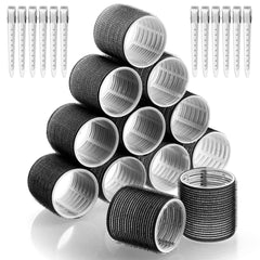 Acejoz jumbo hair rollers packaging with clips inside, ready for at-home styling.