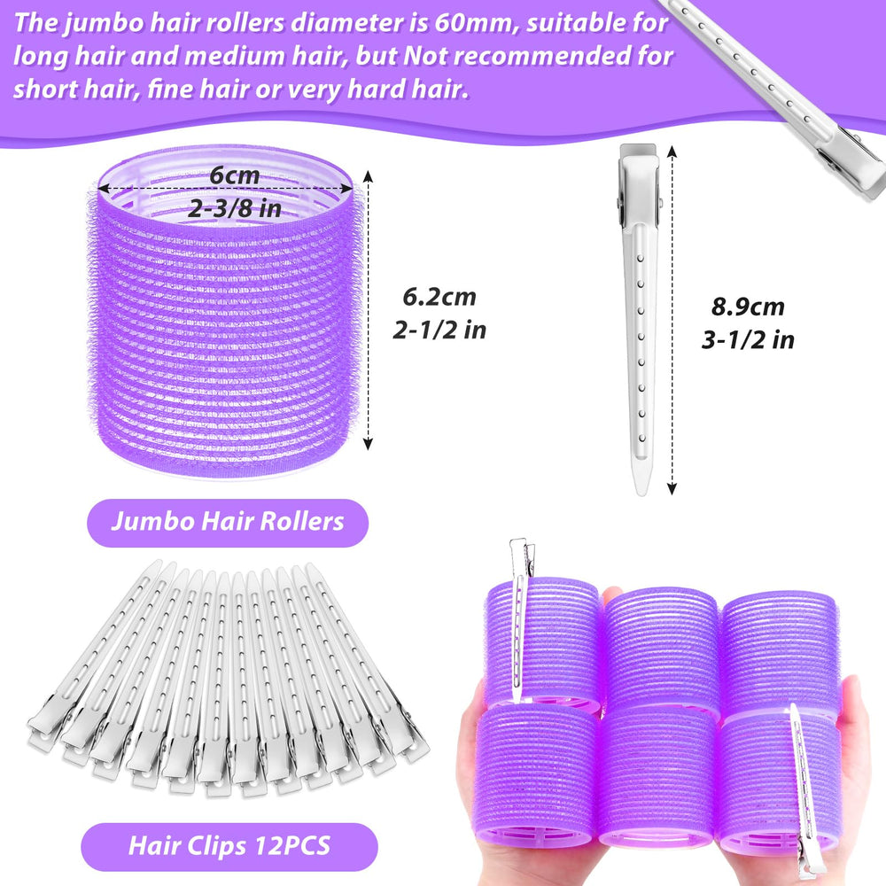 Acejoz self-grip roller closeup with duckbill clips ready for styling.