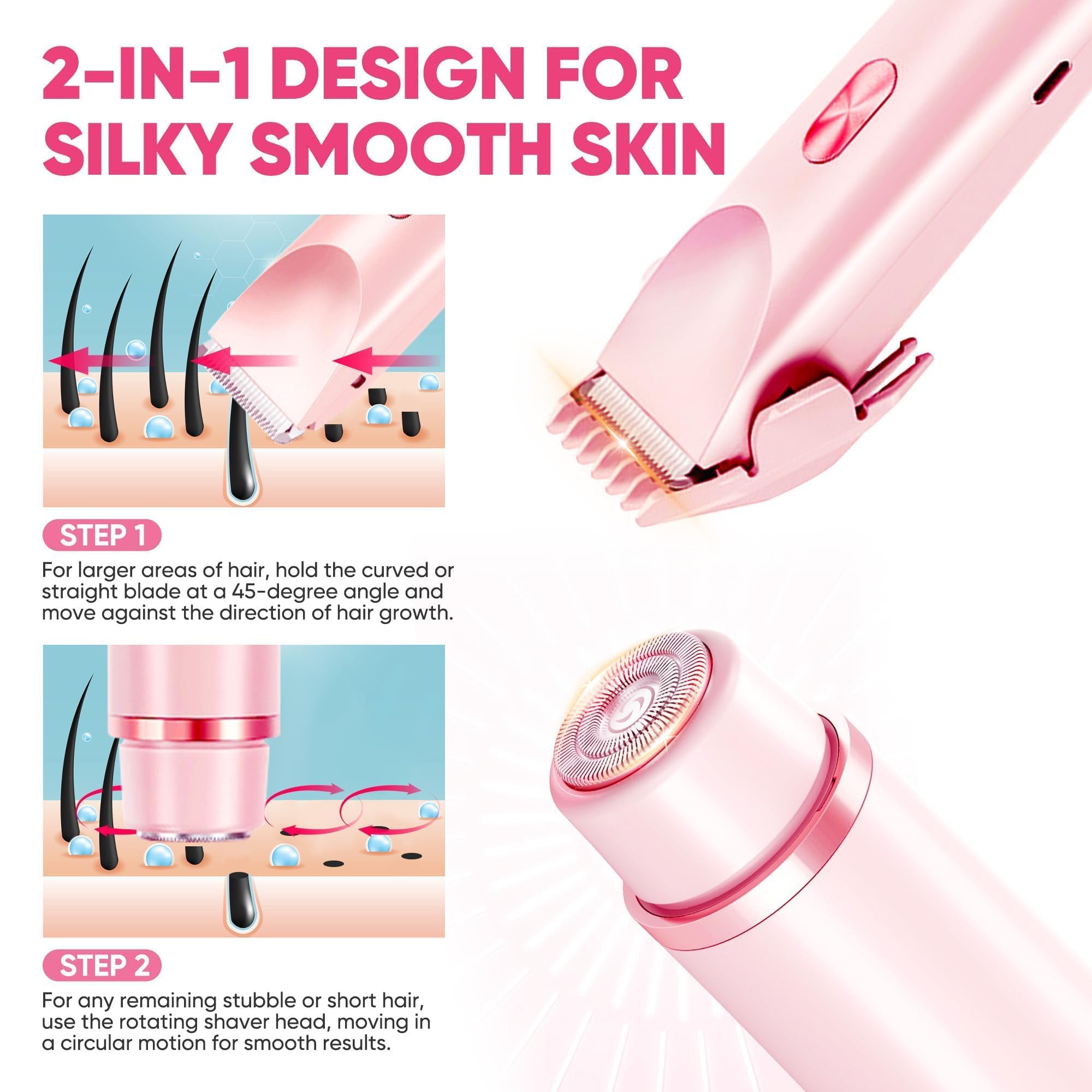 Acemend bikini trimmer delivers 90-minute runtime for extended sessions on the go.