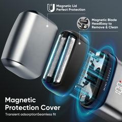 acemend IPX7 waterproof shaver ready for wet or dry use and easy rinse