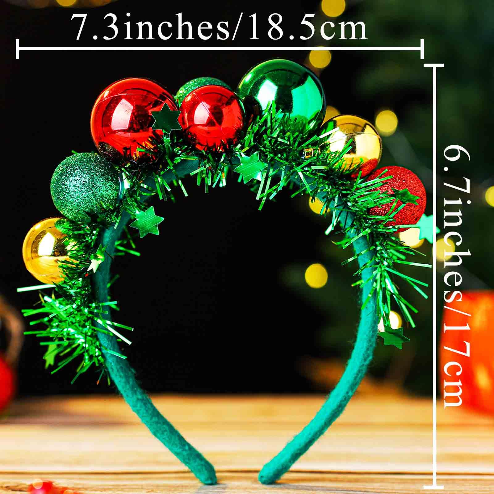 Acenail Christmas headband green soft wrap close-up shows gentle wear