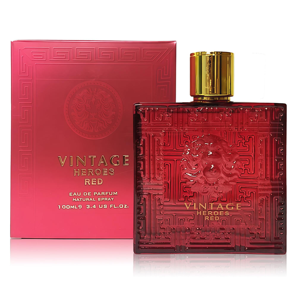 A CENTER Vintage Heroes Red bottle on display, signaling confident style.