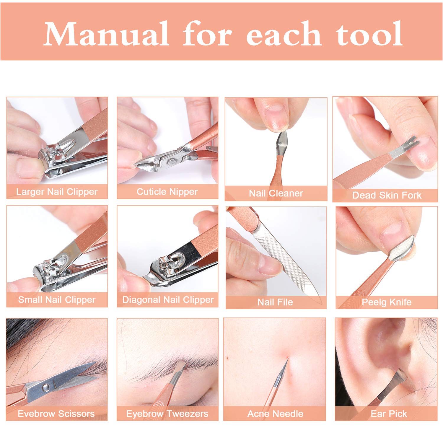 Aceoce travel-ready nail care set ideal for trips.