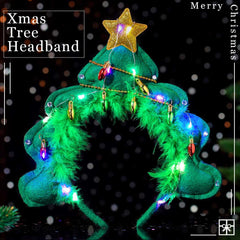 Aceorna Christmas tree headband adds sparkle for holiday parties and gatherings.