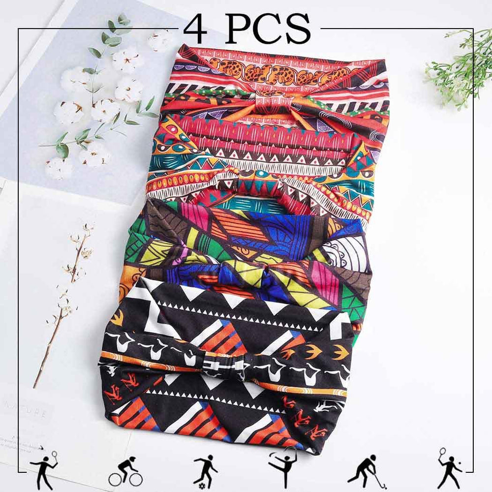 Aceorna Style A wide headband on head demonstrates secure fit for workouts.