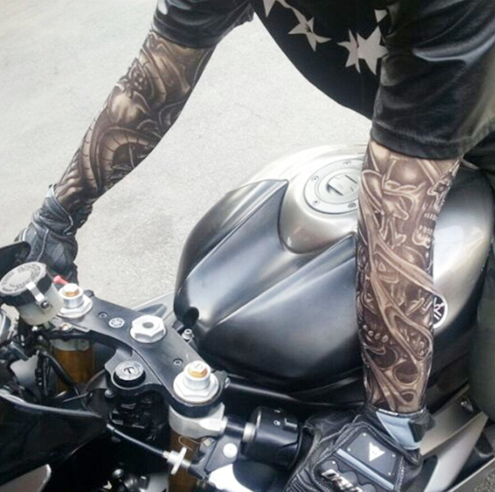 Acfun fake tattoo sleeve tribal design creates seamless real-looking arm art with sun protection