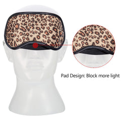Acfun leopard satin sleep mask side view highlights nose pad shading performance
