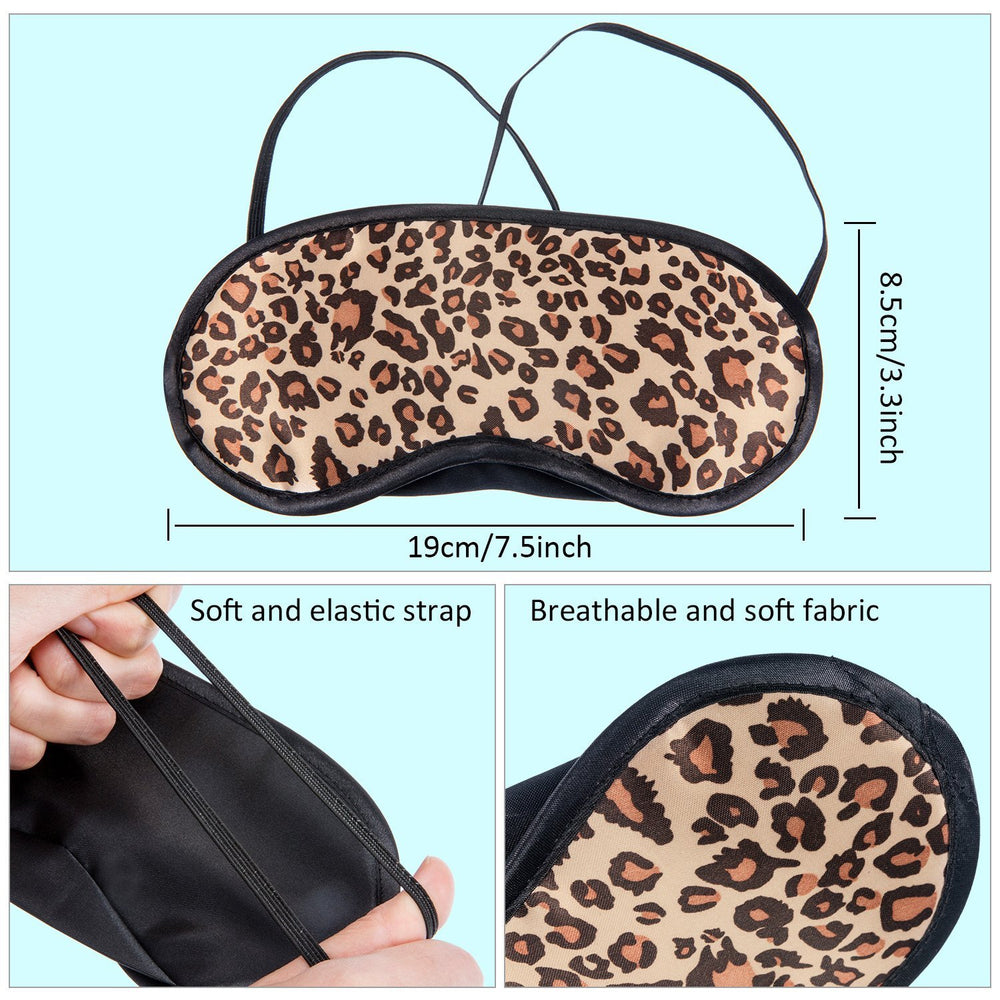 Acfun leopard sleep mask folded in packaging illustrates portable travel companion