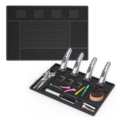 Acfunique magnetic barber mat clippers: secure clippers with four magnetized slots for organized work.