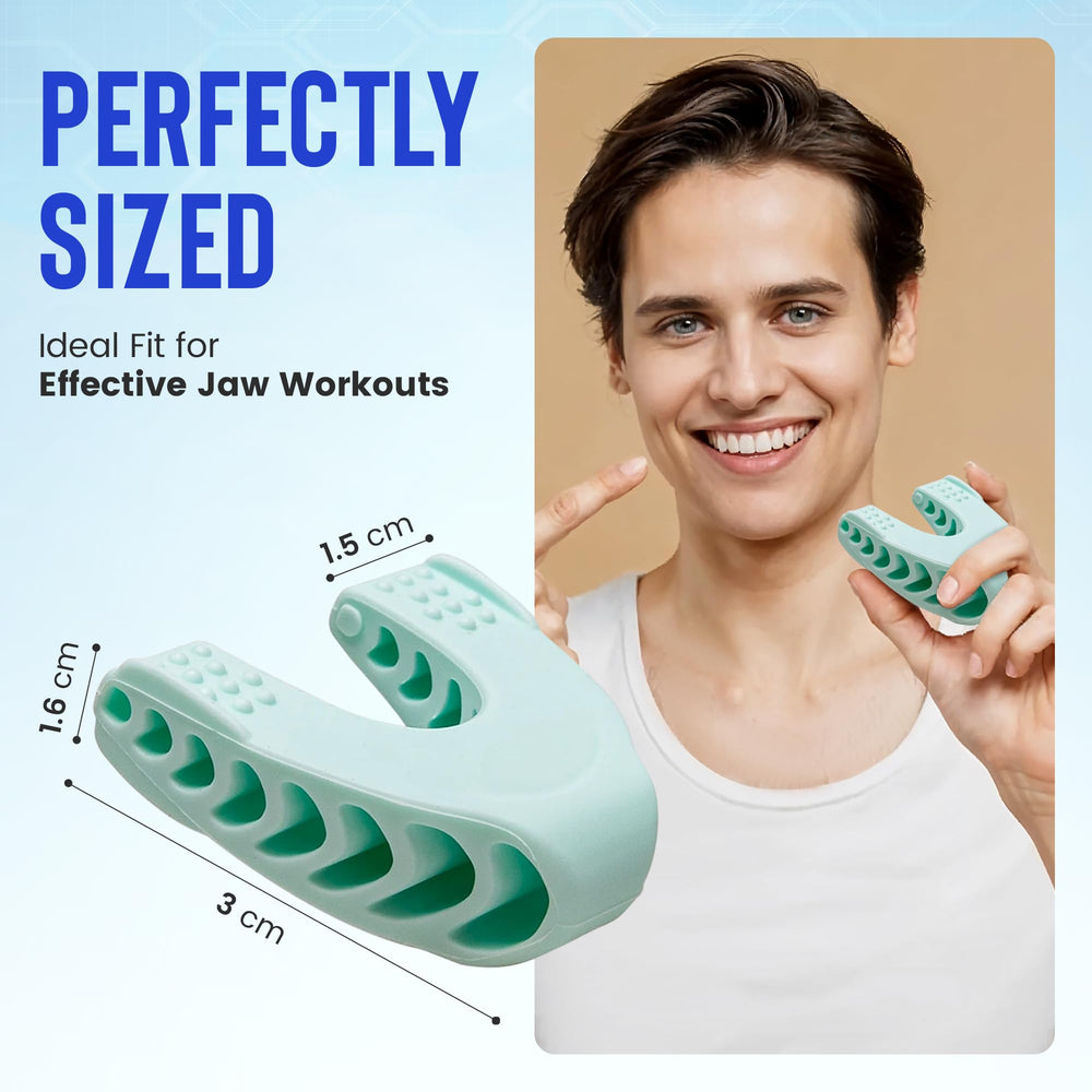 Achilles Fitness Double Chin Reducer jaw exerciser blue beginner-resistance option for new users.